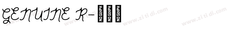 GENUINE R字体转换